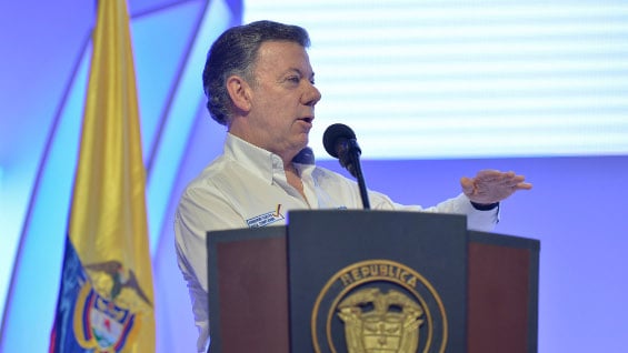 El presidente Santos pidió a los colombianos votar con responsabilidad. Foto: oficial.
