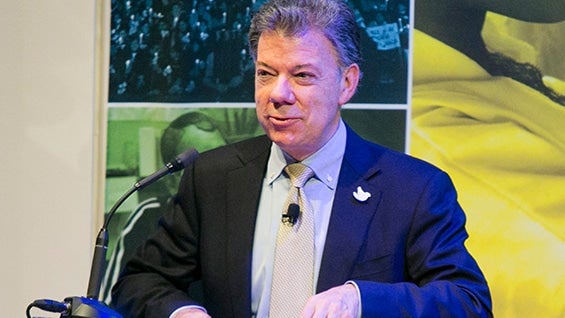Juan Manuel Santos, presidente de Colombia. Foto: AFP