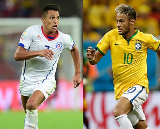 El encuentro entre Brasil vs Chile se realizará en el estadio Mineirao, de Belo Horizonte. AFP.