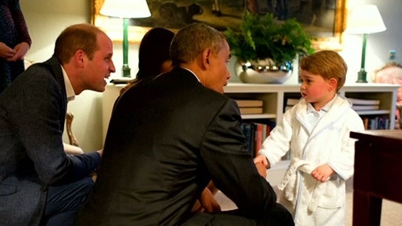 El Príncipe Jorge recibe al presidente Barack Obama. Foto Noticias RCN