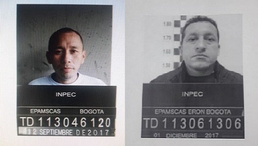 Foto: Jhon Alejandro Gutiérrez, alias Mayimbú y Olmedo Vargas Padilla, quienes escaparon de la cárcel La Picota de Bogotá / NoticiasRCN.com