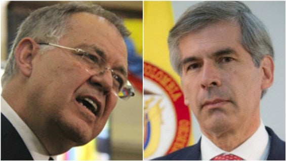 Alejandro Ordóñez, procurador general, y Yesid Reyes, ministro de Justicia.