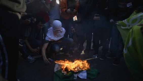 Las protestas se realizaron en las principales calles de Río de Janeiro, ante la presencia de miles de turistas. Foto: EFE.