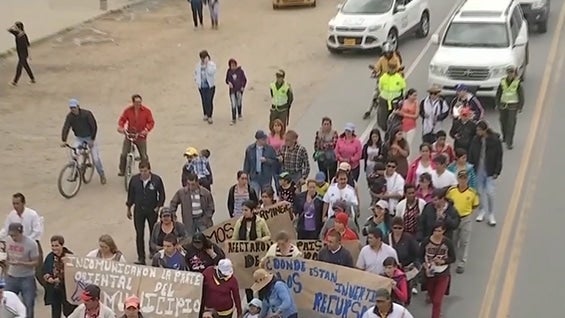 Los manifestantes aseguraron que continuarán las protestas y los bloqueos hasta tanto haya una respuesta satisfactoria de las autoridades. Foto: NoticiasRCN
