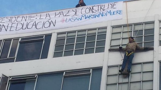 Cristian Sánchez, presidente del Consejo Nacional Estudiantil de la Fundación Universitaria San Martín. Foto @Anjeemartinz