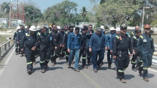 Protesta en Cartagena. Foto: @usofrenteobrero