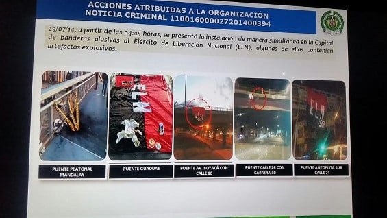 Imagen de una de las pruebas presentadas por la Fiscalía en audiencia. Foto: Noticias RCN.