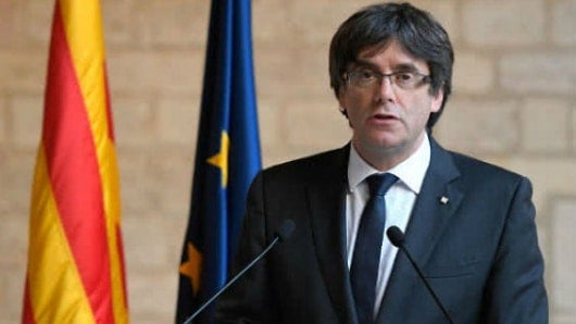 Carles Puigdemont, destituido presidente de Cataluña. Foto: AFp