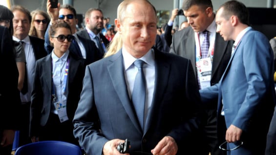 Putin en su llegada a Italia. Foto: EFE
