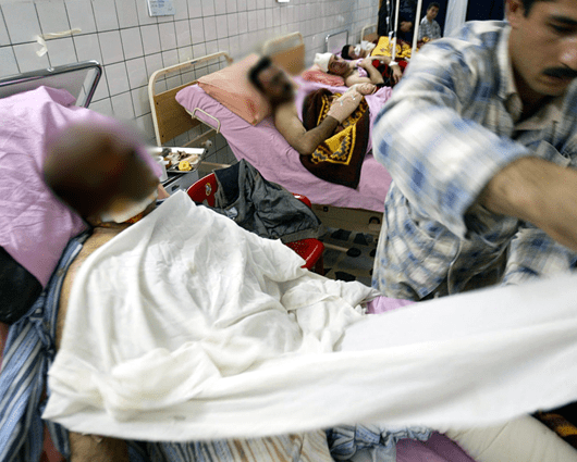 Ocho personas han sufrido amputaciones. Foto: AFP.