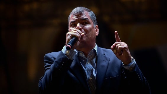 Rafael Correa, presidente de Ecuador. Foto: AFP.
