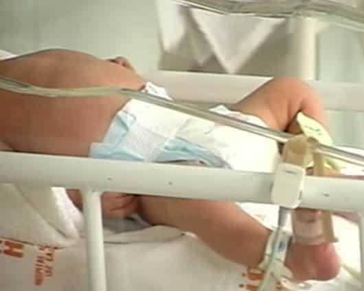 La niña ya fue bautizada y su pronóstico es reservado. Foto: Noticias RCN