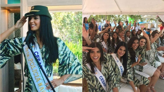 La Señorita Cesar, Anabella Castro Sierra, es la nueva reina de la Policía Nacional. Foto: @ReinadoColombia