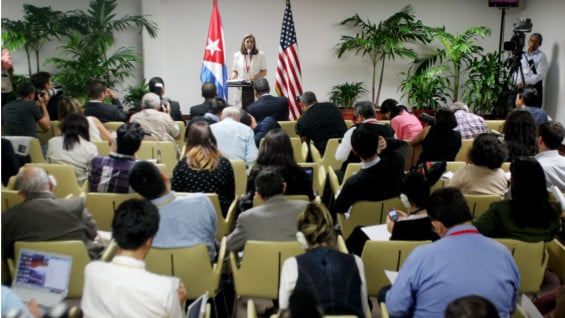Josefina Vidal, directora del departamento Estados Unidos del Ministerio de Relaciones Exteriores de Cuba. Foto: EFE