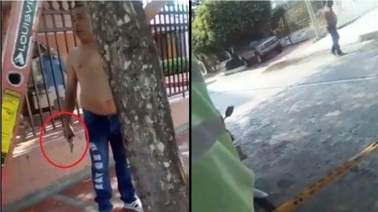 FOTO: Amenazan con revolver a funcionarios de Electricaribe.