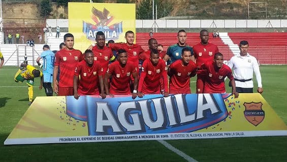 Los goles del triunfo para el equipo antioqueño ante Huila fueron obra de Luis Páez, Jonathan Álvarez y Hilton Murillo. Foto Facebook.com/AguilasDoradasoficial