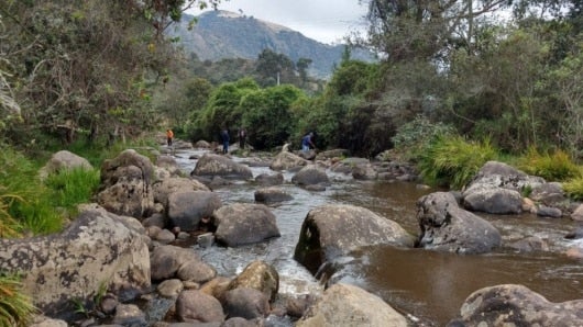 El río Tunjuelito a la altura de Usme Pueblo.