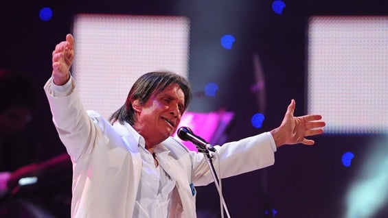 Roberto Carlos, cantautor brasileño. Foto: AFP.