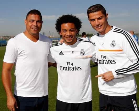 Ronaldo Nazario, Marcelo y Cristiano Ronaldo. Foto: Real Madrid