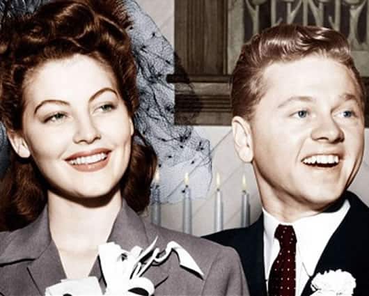 Ava Gardner y Mickey Rooney se casaron el 10 de enero de 1942. Foto: Internet