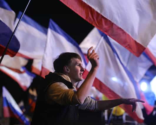 Más de un millón y medio de votantes fueron llamados a las urnas en Crimea. Foto: AFP.