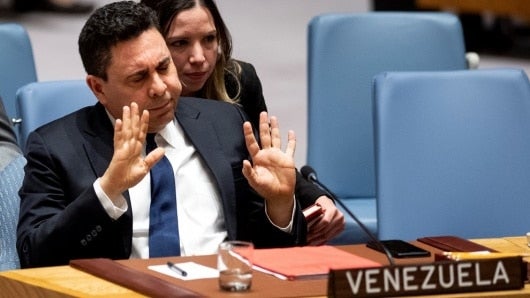 Samuel Moncada, representante de Venezuela ante la ONU. AFP