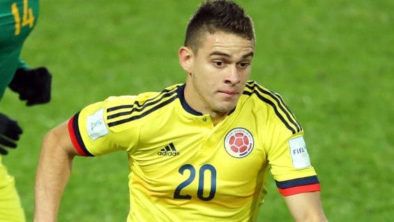 Rafael Santos Borré dejó al Deportivo Cali para cumplir con su sueño europeo. Foto EFE.