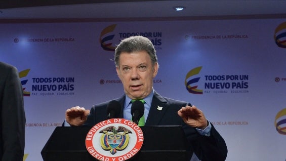 El presidente Santos dijo que sigue a la espera de una respuesta de Venezuela a la nota de protesta. Foto: SIG