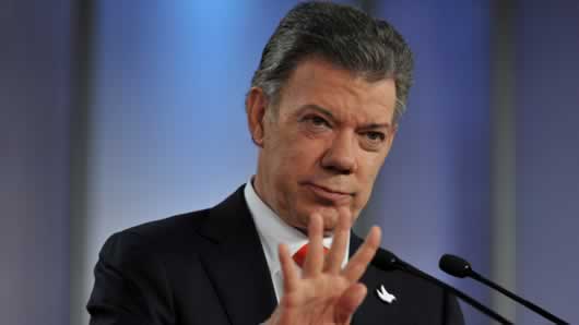 Juan Manuel Santos, presidente de Colombia. Foto: AFP.