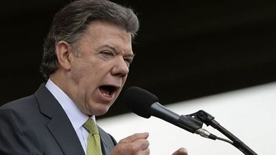 Juan Manuel Santos, presidente de Colombia. Foto: AFP