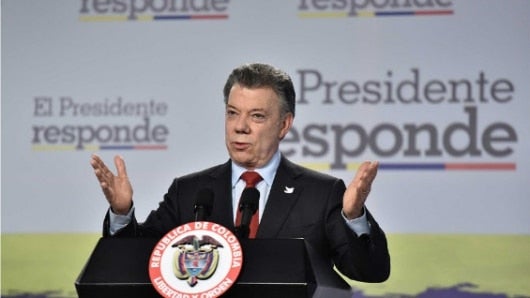 El presidente Juan Manuel Santos. Foto: AFP.