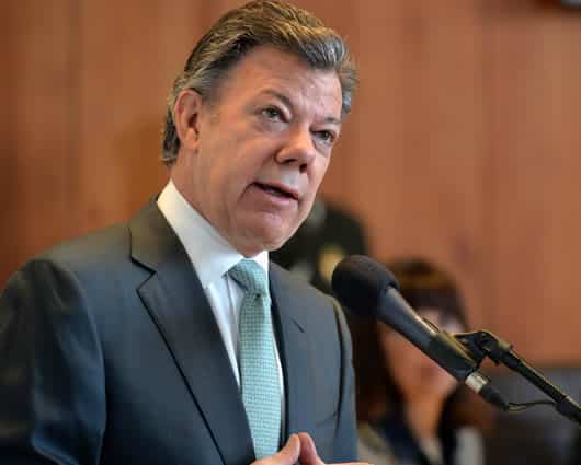 Juan Manuel Santos, presidente de Colombia. Foto: AFP