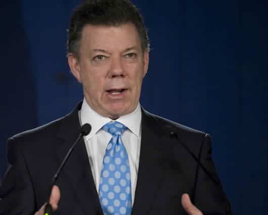 Juan Manuel Santos, presidente de la República. Foto: AFP