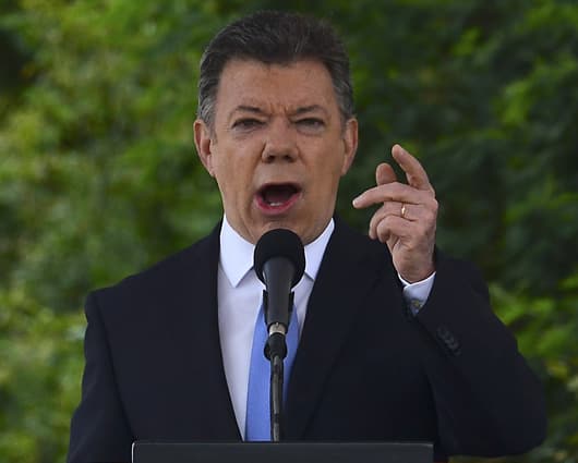 El presidente Juan Manuel Santos. Foto: AFP.
