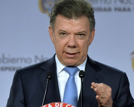 Juan Manuel Santos, presidente de la República. Foto: AFP