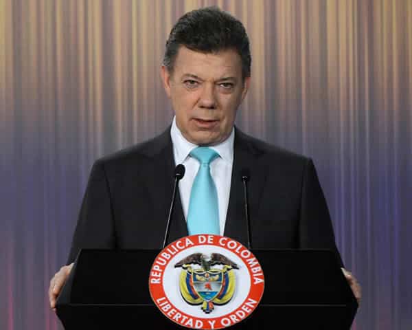 Juan Manuel Santos, presidente de Colombia. Foto: AFP.