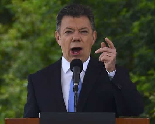 Juan Manuel Santos, presidente colombiano. Foto: AFP