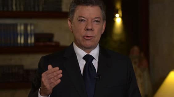 El presidente Juan Manuel Santos. Foto: AFP.