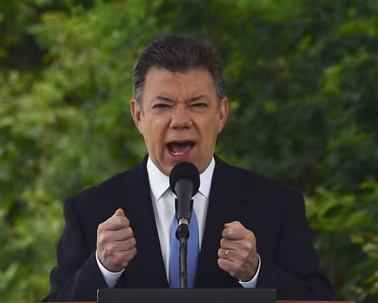 Juan Manuel Santos, presidente de Colombia. Foto: AFP