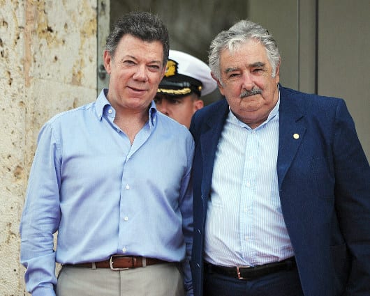 Mujica ha dicho que la paz de Colombia es una causa común en Latinoamérica. Foto: AFP