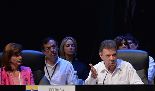 Juan Manuel Santos en la Cumbre de la Celac. Foto: Presidencia
