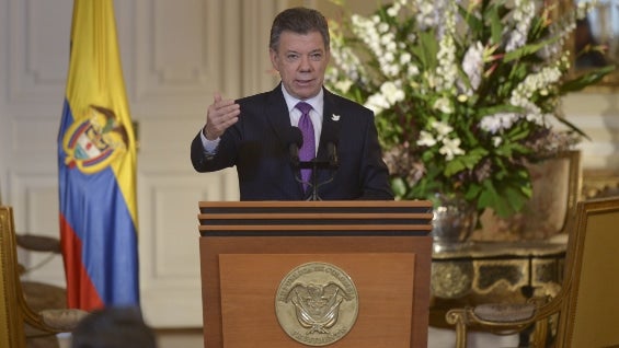 Juan Manuel Santos, presidente de Colombia. Foto: SIG
