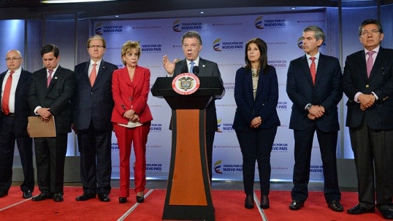 Reunión del presdiente Santos con las ramas del poder. Foto: SIG