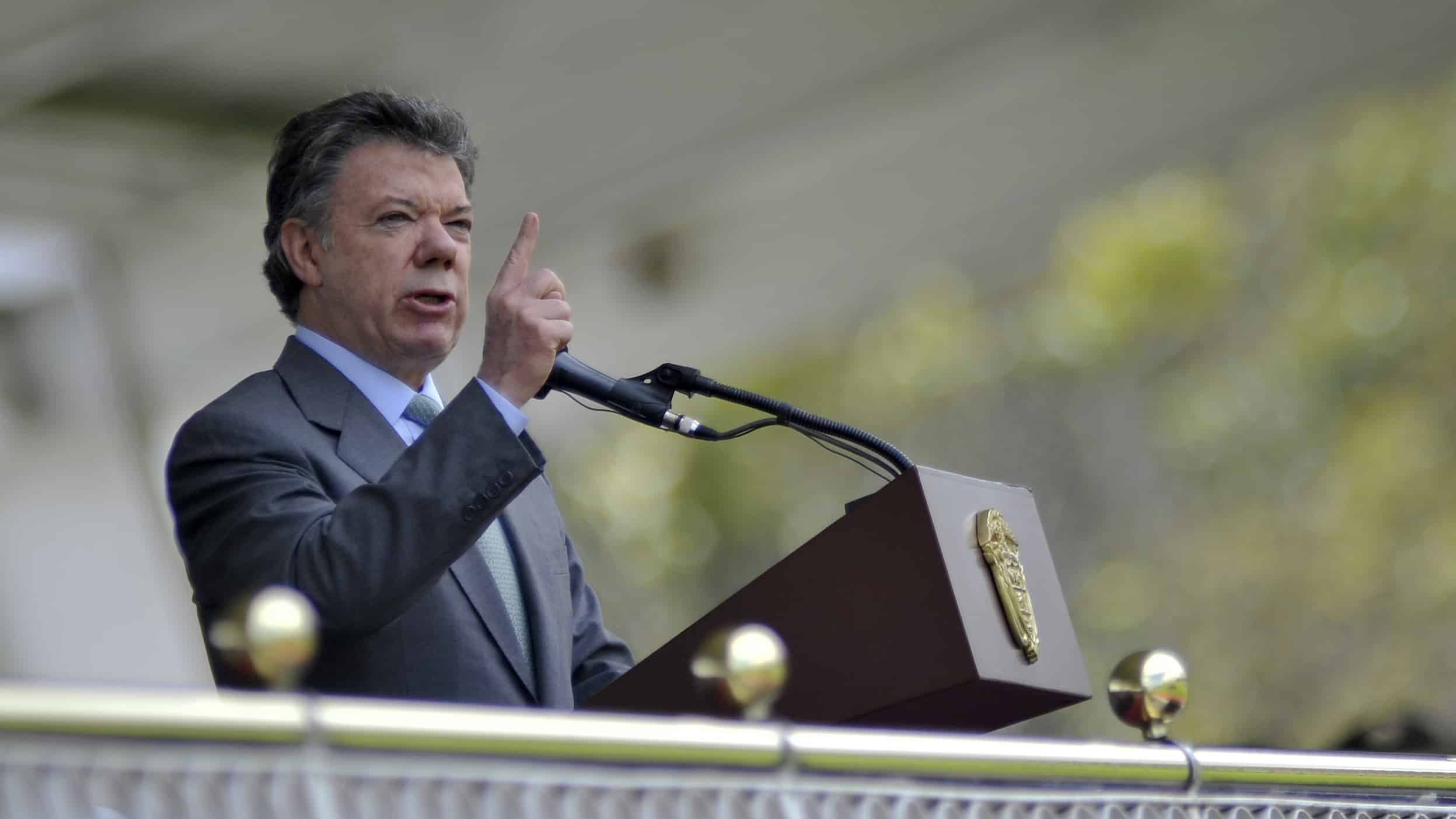 Juan Manuel Santos, presidente de Colombia. Foto: AFP