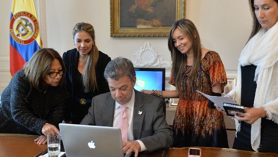 El presidente Santos respondió inquietudes de la Procuraduría y Óscar Iván Zuluaga. Foto: oficial.