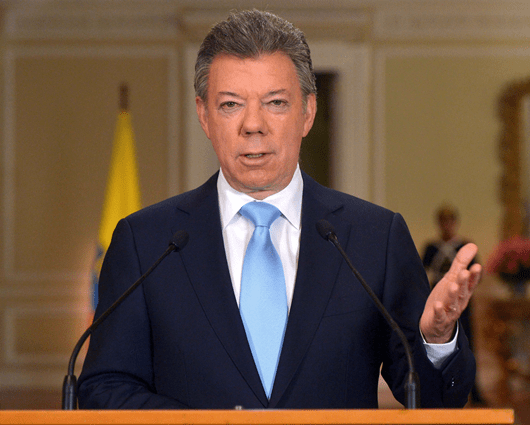 Los avances en el proceso de paz serán capitalizados en el debate electoral por parte de Santos. Foto: AFP