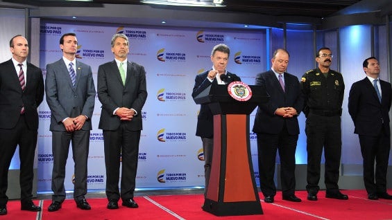 El presidente Santos hizo el anuncio, destacando la colaboración de EE.UU. para la lucha contra el narcotráfico. Foto: oficial.