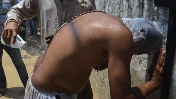 Flagelante de Santo Tomás. Foto: AFP