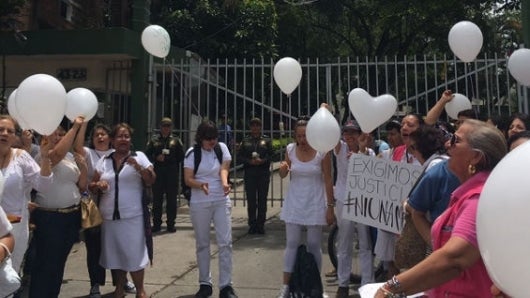 Mujeres reclaman justicia. Foto: @RNMColombia