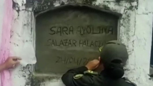 La tumba de Sara Salazar.
